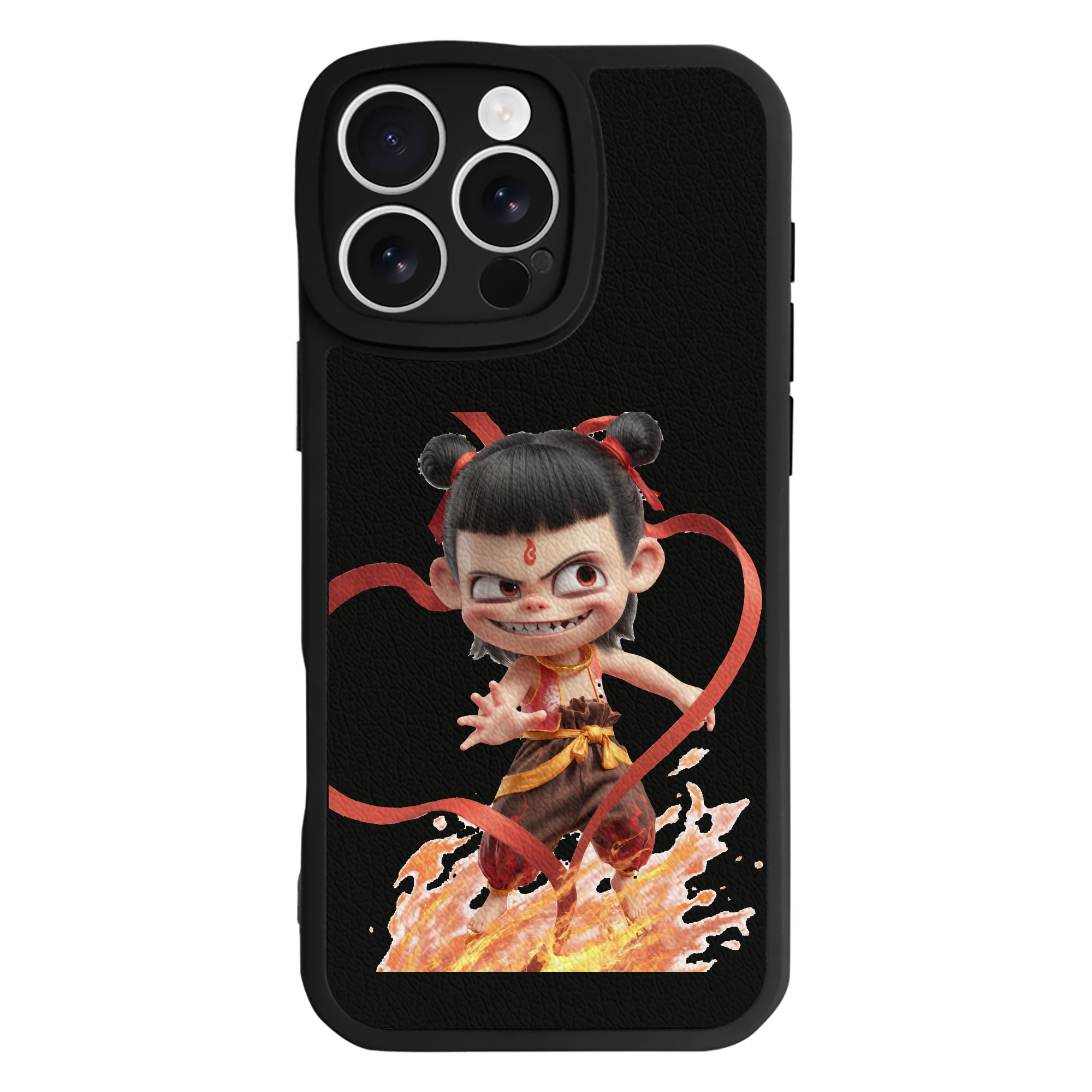 （画像用） Ne Zha 2 ナタ 魔童の大暴れ 【iPhone 16シリーズ対応】シリコンスマホケース（レザー調） 材質：シリコン
